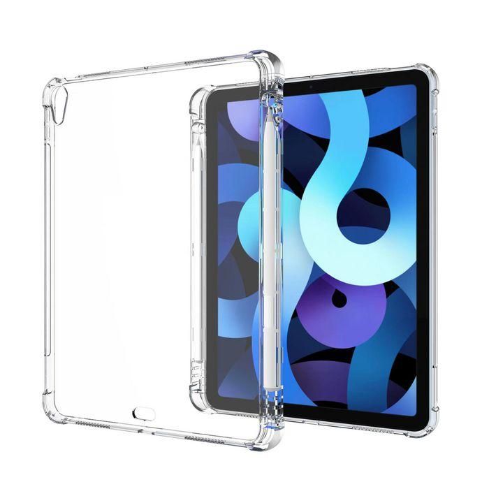 eSTUFF Funda Transparente TPU a prueba de golpes para iPad Air 5/4 10.9 con Soporte para Lápiz