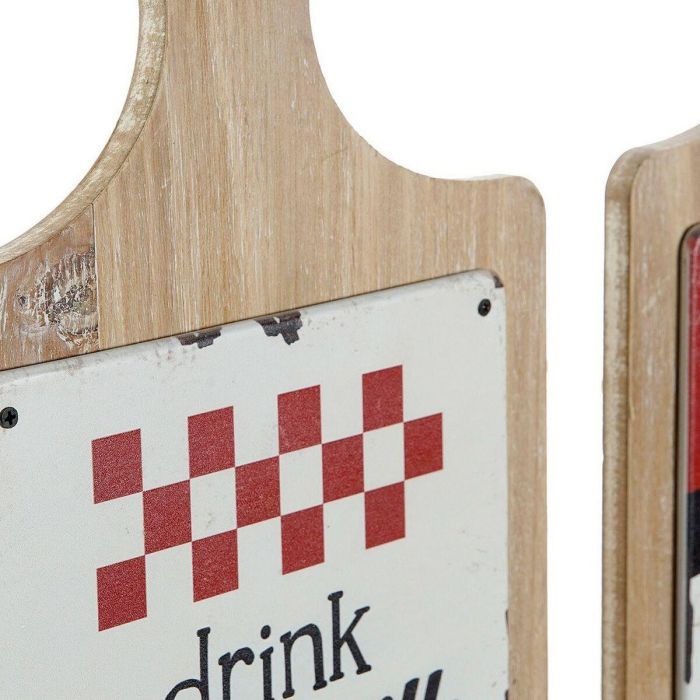 Perchero de Pie DKD Home Decor Rojo Madera Metal (2 pcs) (21 x 5 x 45 cm) 2