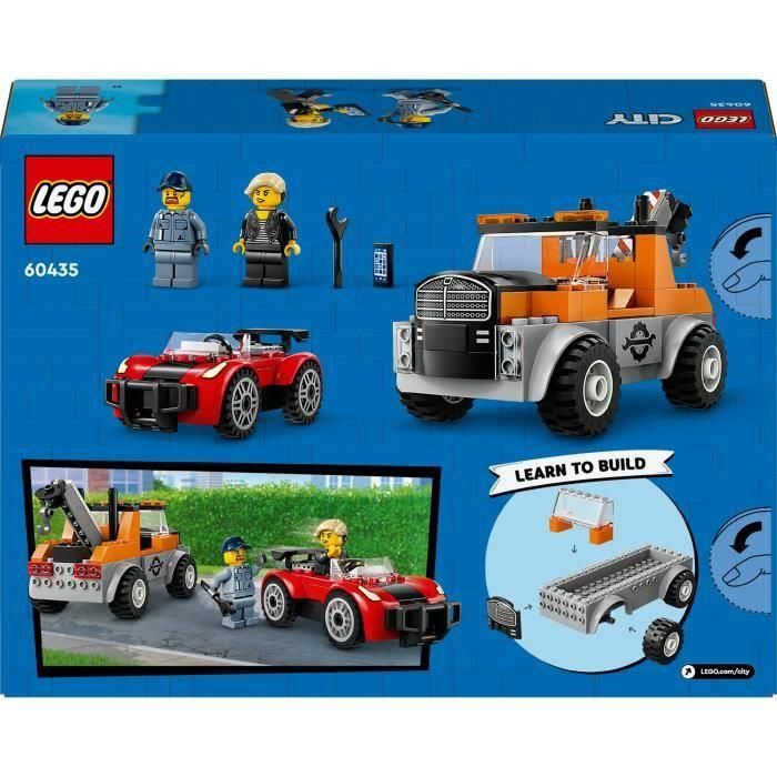 LEGO City 60435 La grúa y el coche deportivo, juego de construcción para niños de 4 años 5