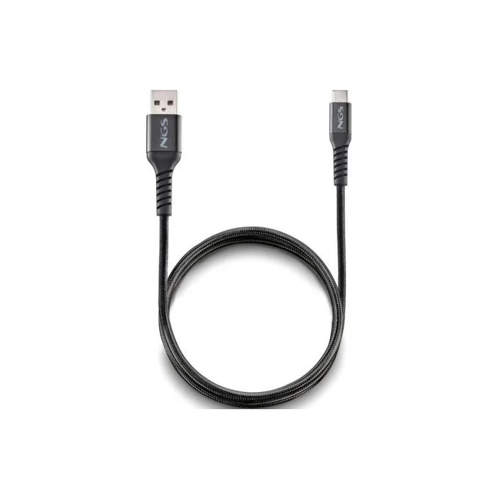 NGS KNOT-AC Cable USB-A a USB-C Macho, USB 2.0 480Mbps, 1m, Negro