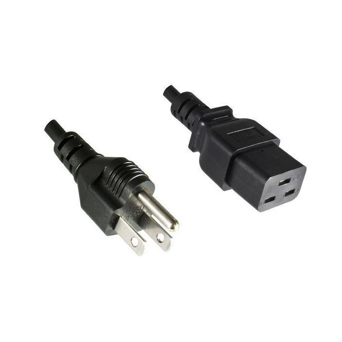 MicroConnect PE110518 Cable Alimentación US - C19, 1.8m, suministro energía seguro y estable, estándares EE. UU.