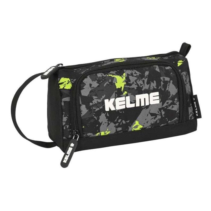 Estuche Escolar Kelme Jungle Negro Gris Lima 20 x 11 x 8.5 cm