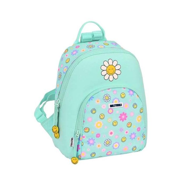 Safta Mini Mochila Smiley World Summer Fun 25x30x13cm Turquesa 5