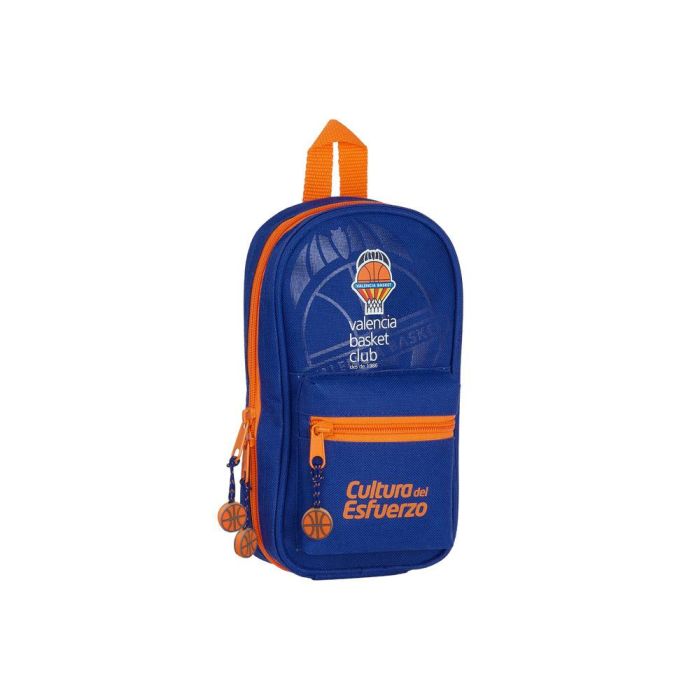 Plumier Escolar Safta Valencia Basket Club Mochila Con 4 Portatodos Llenos 120x50x230 mm