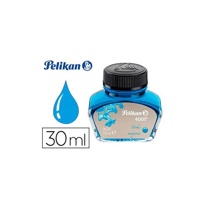 Tinta Estilografica Pelikan 4001 Turquesa Bote 30 mL