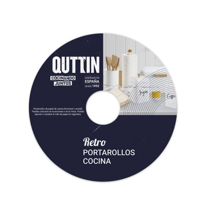 Soporte Rollo Cocina Retro 15x34 cm Quttin (12 Unidades) 4 Soporte Rollo Cocina Retro 15x34 cm Quttin (12 Unidades) 4