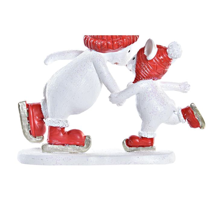 Figura Navidad Moderna DKD Home Decor Blanco Rojo 3.5 x 9 x 9.5 cm 2