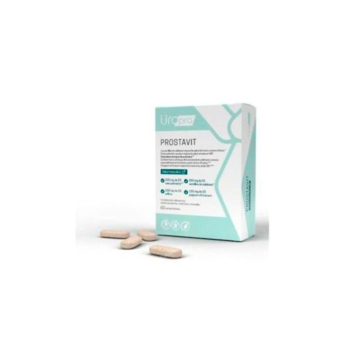 HERBORA Uro Prostavit 60 Comprimidos - Función Urinaria Hombre, Próstata, Semillas Calabaza y Saw Palmetto, Zinc y Vitaminas