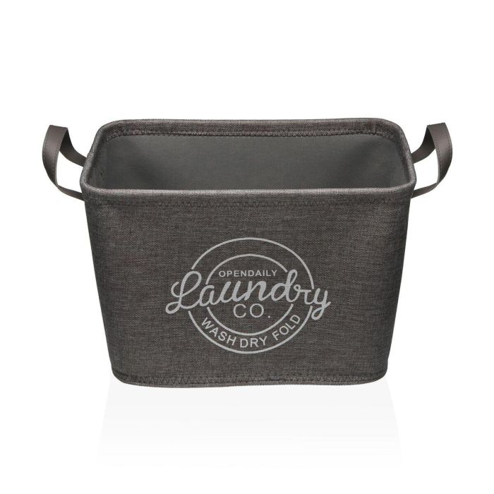 Cesto para la Ropa Sucia Versa Gris Poliéster PVC Metal EVA 38 x 25 x 26 cm 0 Cesto para la Ropa Sucia Versa Gris Poliéster PVC Metal EVA 38 x 25 x 26 cm 0