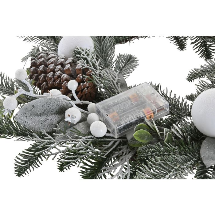 Corona Navidad Alpina DKD Home Decor Verde Blanco 15 x 50 x 50 cm (2 Unidades) 3 Corona Navidad Alpina DKD Home Decor Verde Blanco 15 x 50 x 50 cm (2 Unidades) 3