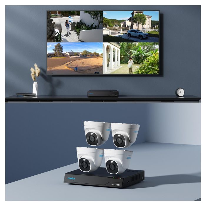 Reolink NVS8-8MD4 Sistema NVR PoE con 4 Cámaras 8MP Interior/Exterior Visión Nocturna 30m 1