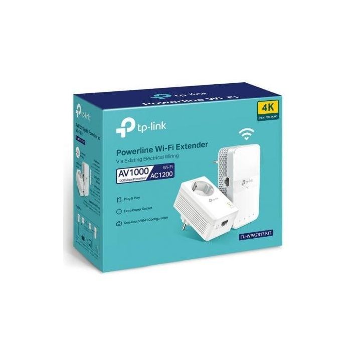TP-LINK TL-WPA7617 KIT adaptador de red PowerLine 1200 Mbit/s Ethernet Wifi Blanco 2 TP-LINK TL-WPA7617 KIT adaptador de red PowerLine 1200 Mbit/s Ethernet Wifi Blanco 2