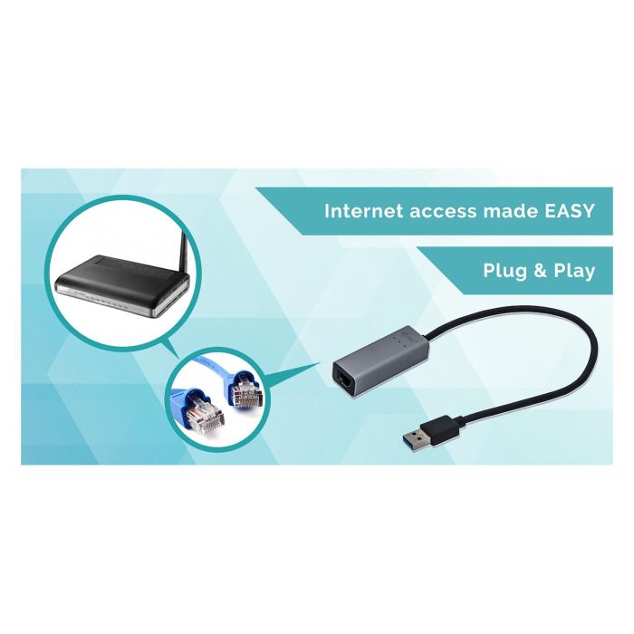 Cable USB i-Tec U3METALGLAN Gris 7