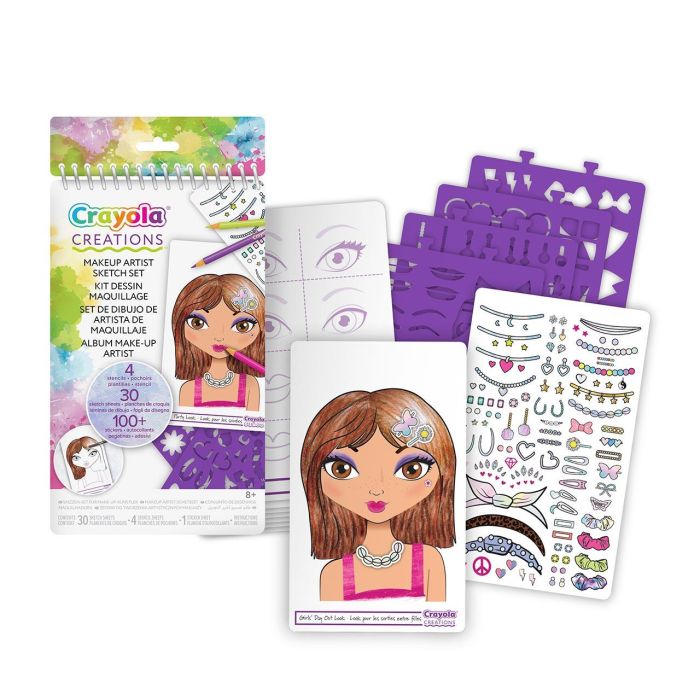 Crayola Álbum de Maquillaje de Estrellas 04-1055 con Pegatinas y Plantillas para Dibujar 0 Crayola Álbum de Maquillaje de Estrellas 04-1055 con Pegatinas y Plantillas para Dibujar 0