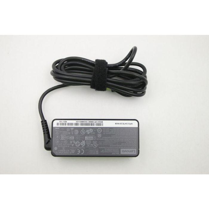 Lenovo 45W power adapter with 3-prong design, compatible with Lenovo devices, supports multiple voltage levels (20V, 15V, 9V, 5V). 1 Lenovo 45W power adapter with 3-prong design, compatible with Lenovo devices, supports multiple voltage levels (20V, 15V, 9V, 5V). 1
