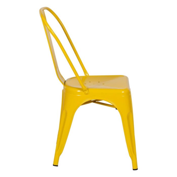 Silla Apilable Amarillo Metal Dallas 45 X 52,50 X 85 cm