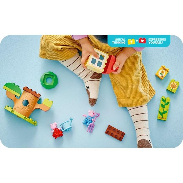 LEGO 10431 Duplo Jardín y Casa del Árbol de Peppa y George Pig – Set de Construcción para Preescolares Actividades al Aire Libre 7