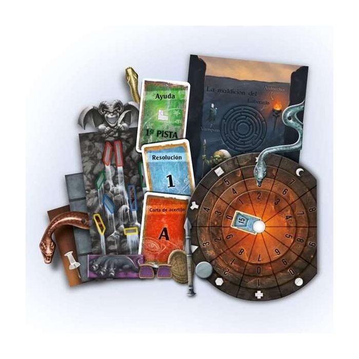 Devir Juego Exit El Laberinto Maldito Juego de Mesa para 1-4 Jugadores +10 Años 2