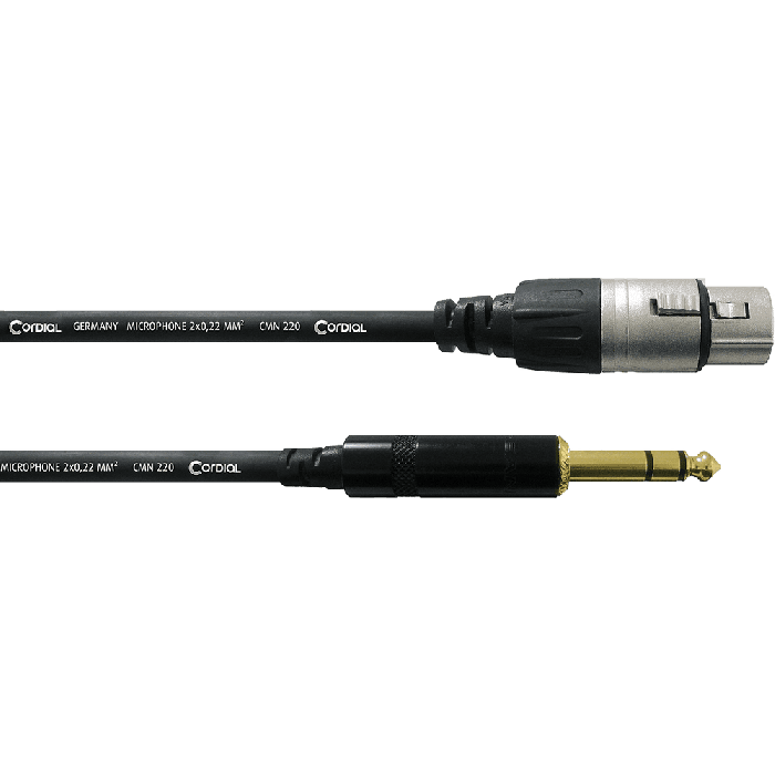 Cable De Audio Jack Estéreo / Xlr Hembra - 30 Cm Cable De Audio Jack Estéreo / Xlr Hembra - 30 Cm