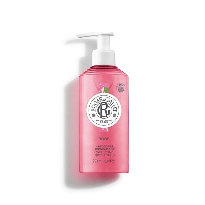 Roger & Gallet Rose Loción Corporal Hidratante 24h con Aceite Esencial de Rosa para Piel Suave y Perfumada 250 ml
