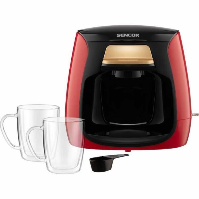 Cafetera - SENCOR - SCE 2101RD - 0,3 L - 500 W - 2 tazas incluidas - Roja 5 Cafetera - SENCOR - SCE 2101RD - 0,3 L - 500 W - 2 tazas incluidas - Roja 5