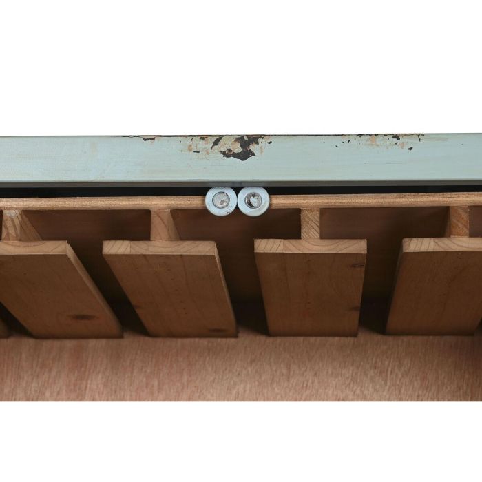 DKD Home Decor Botellero Vintage Estilo Contenedor Azul Celeste Metal y MDF 157.5x76.5x41 cm con 2 Cajones, 2 Puertas, 2 Estanterías 3 DKD Home Decor Botellero Vintage Estilo Contenedor Azul Celeste Metal y MDF 157.5x76.5x41 cm con 2 Cajones, 2 Puertas, 2 Estanterías 3
