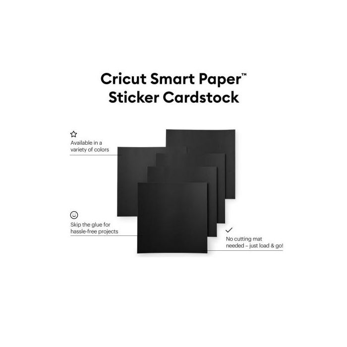 Cartulina Autoadhesiva para Plotter de corte Cricut Smrt Negro 5