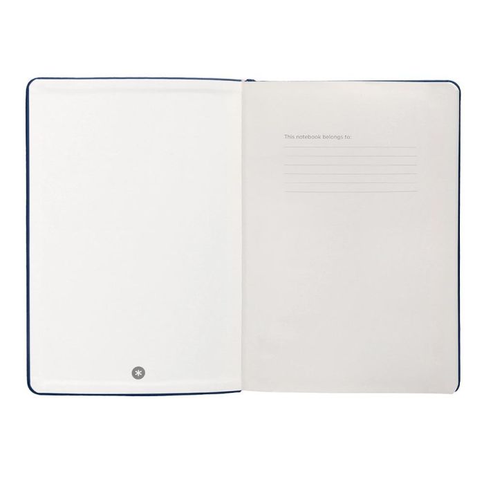 Cuaderno Con Gomilla Antartik Notes Tapa Dura A5 Hojas Lisas Azul Marino 100 Hojas 80 gr Fsc 6