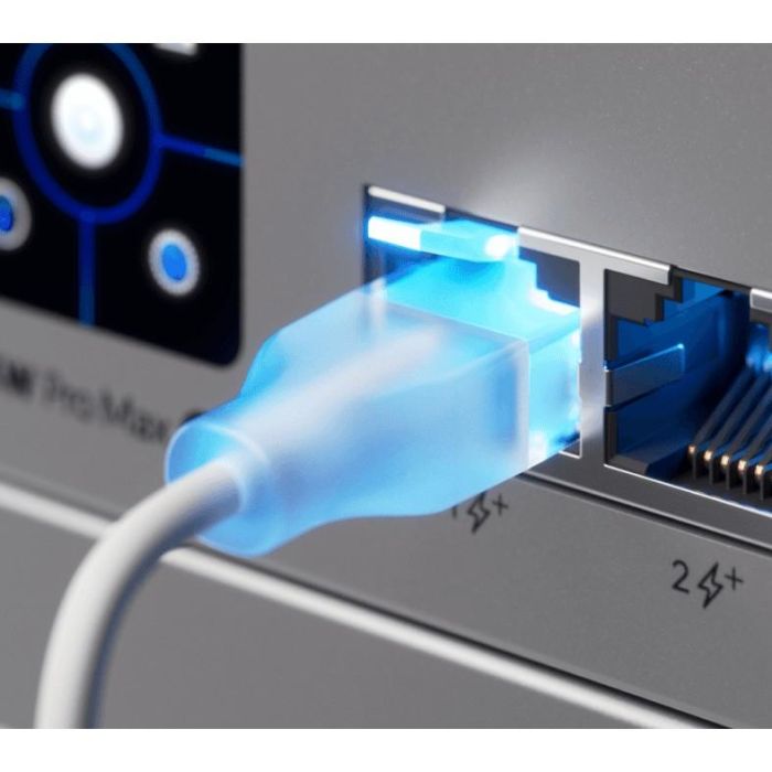 Ubiquiti UniFi Etherlighting Cable de Parche Nano-Fino 1 Metro Blanco para Switches Pro Max con Bota Translúcida 2