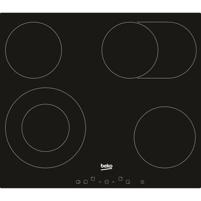 Placa vitrocerámica de 4 fuegos BEKO HIC 64403 T Placa vitrocerámica de 4 fuegos BEKO HIC 64403 T