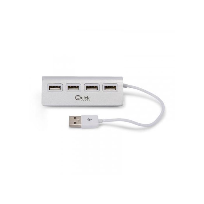 Quick Media QMH204P Hub USB 2.0 de 4 Puertos, Diseño Apple Style para Mac Pro, iMac, MacBook 0 Quick Media QMH204P Hub USB 2.0 de 4 Puertos, Diseño Apple Style para Mac Pro, iMac, MacBook 0