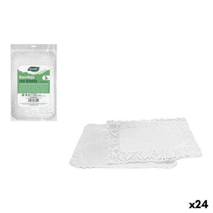 Set de bandejas para Alimentos Algon Rectangular 18 x 26 cm 3 Piezas (24 Unidades) 0 Set de bandejas para Alimentos Algon Rectangular 18 x 26 cm 3 Piezas (24 Unidades) 0