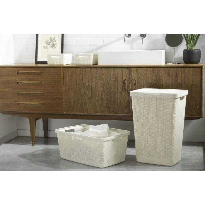 Cesta para la ropa sucia - Curver - Yute - 46 L - Beige 4 Cesta para la ropa sucia - Curver - Yute - 46 L - Beige 4
