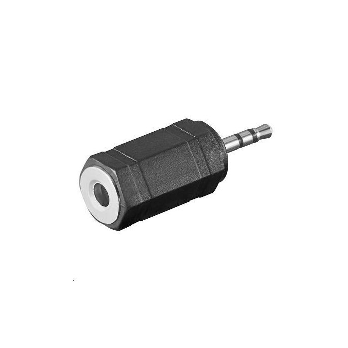 MicroConnect AUDASM Adaptador de Audio: 2.5mm Macho a 3.5mm Hembra, Conversor de Conector para Auriculares y Micrófonos, Alta Calidad de Señal