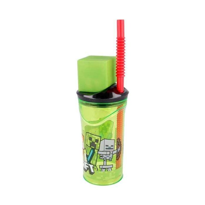 Vaso con figurita 3D minecraft 360 ml. 1 Vaso con figurita 3D minecraft 360 ml. 1
