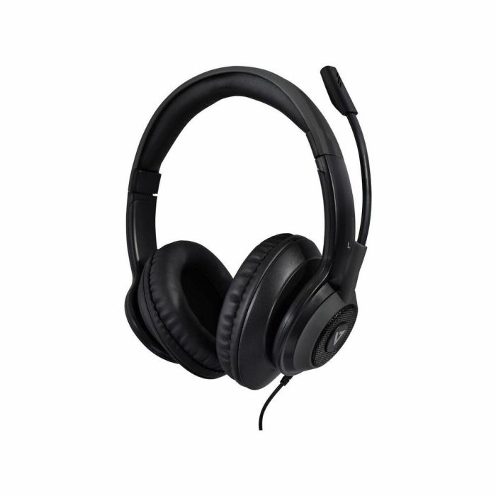 Auriculares con Micrófono V7 HC701 Negro 2 Auriculares con Micrófono V7 HC701 Negro 2
