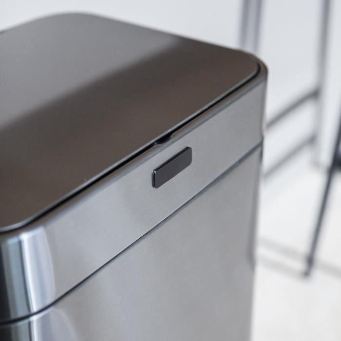 Kitchen Move Superior - Contenedor de Basura Automático de 60 Litros, Acero Inoxidable Moderno, Gran Capacidad para Familias Activas 2 Kitchen Move Superior - Contenedor de Basura Automático de 60 Litros, Acero Inoxidable Moderno, Gran Capacidad para Familias Activas 2
