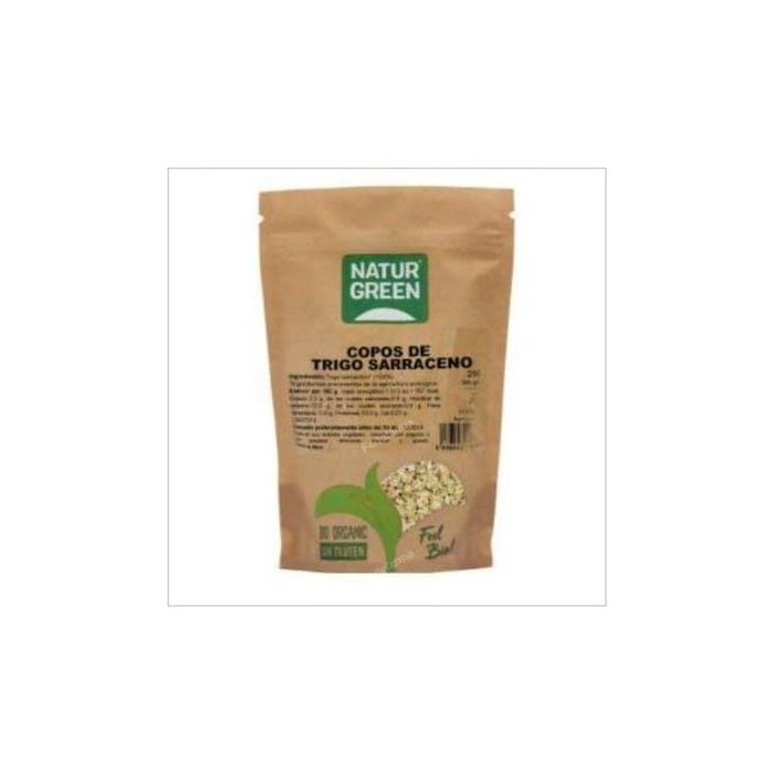 NATURGREEN Copos de Trigo Sarraceno 250g Bio Sin Gluten 100% Vegetal Bajo en Sal