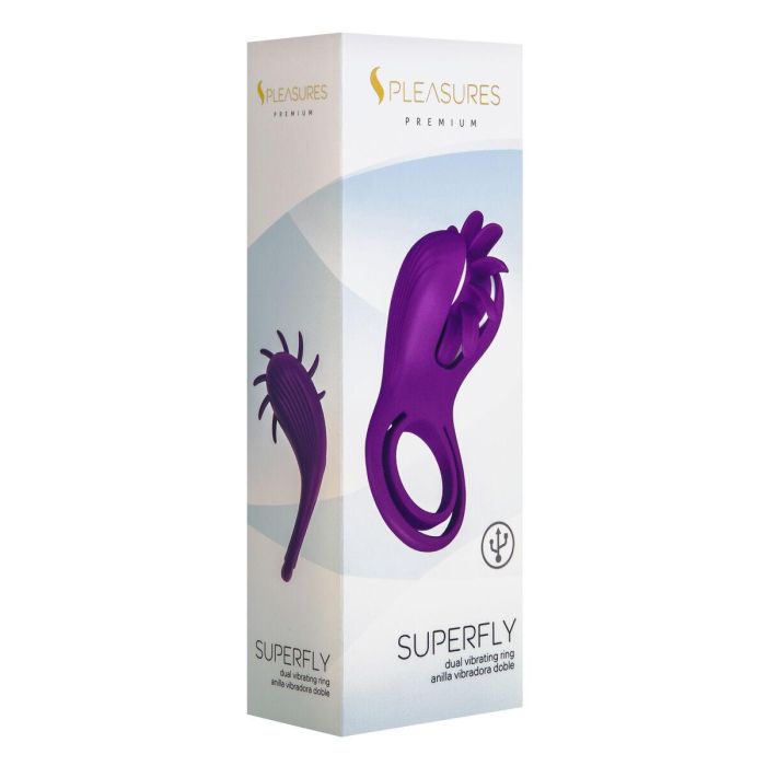 Anillo Vibrador para el Pene S Pleasures Lila 3 Anillo Vibrador para el Pene S Pleasures Lila 3