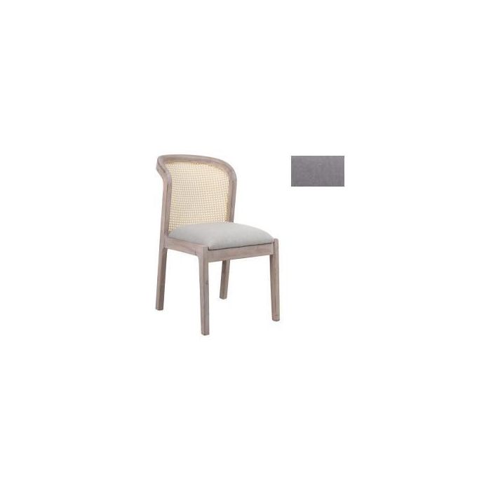 DKD Home Decor Silla de Comedor Moderna Poliéster/Abeto Gris Oscuro Desmontable 61 x 86 x 46 cm