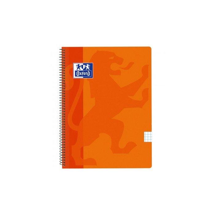 Bloc Oxford School Classic Tapa Pp Fº 80H Cuadric.5X5 90G Naranja 5 unidades
