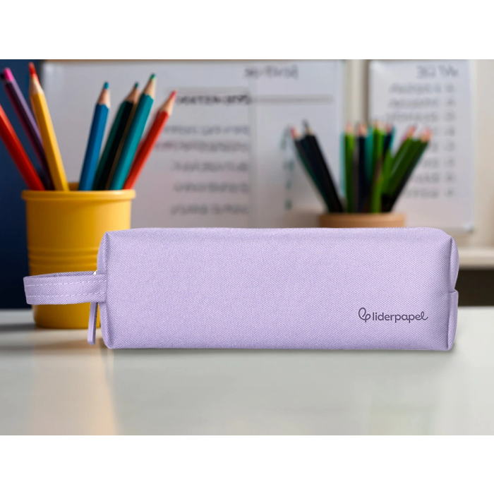 Liderpapel Estuche Portatodo Classic Rectangular con Asa 210x70mm Lila 8