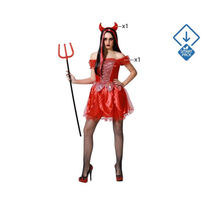 Disfraz de Demonia Roja Fuego para Mujer Adulto - Halloween Disfraz de Demonia Roja Fuego para Mujer Adulto - Halloween