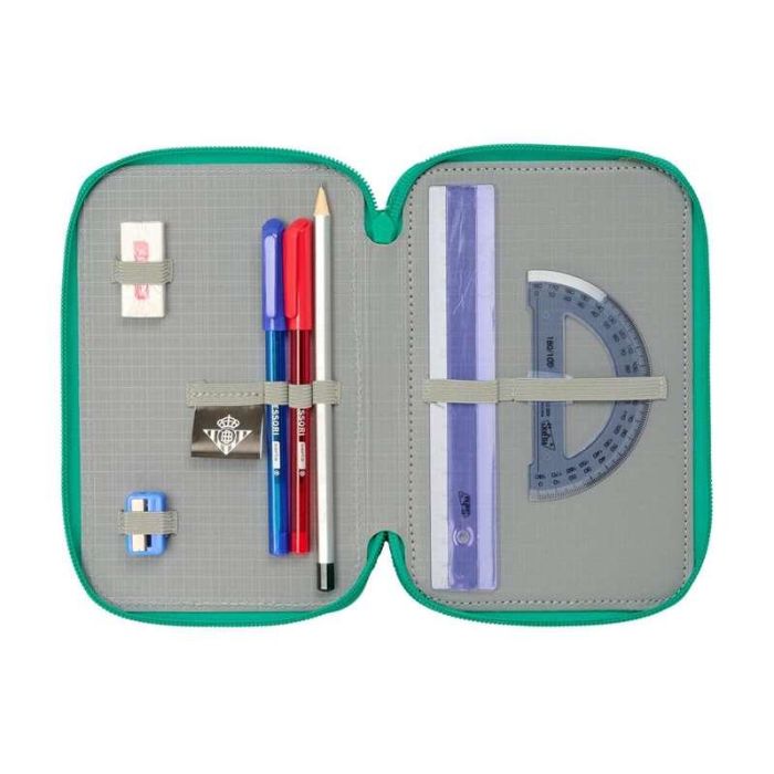 Plumier triple 37 pcs resistente al agua real betis balompie 12,5x19,5x5,5 cm 2 Plumier triple 37 pcs resistente al agua real betis balompie 12,5x19,5x5,5 cm 2