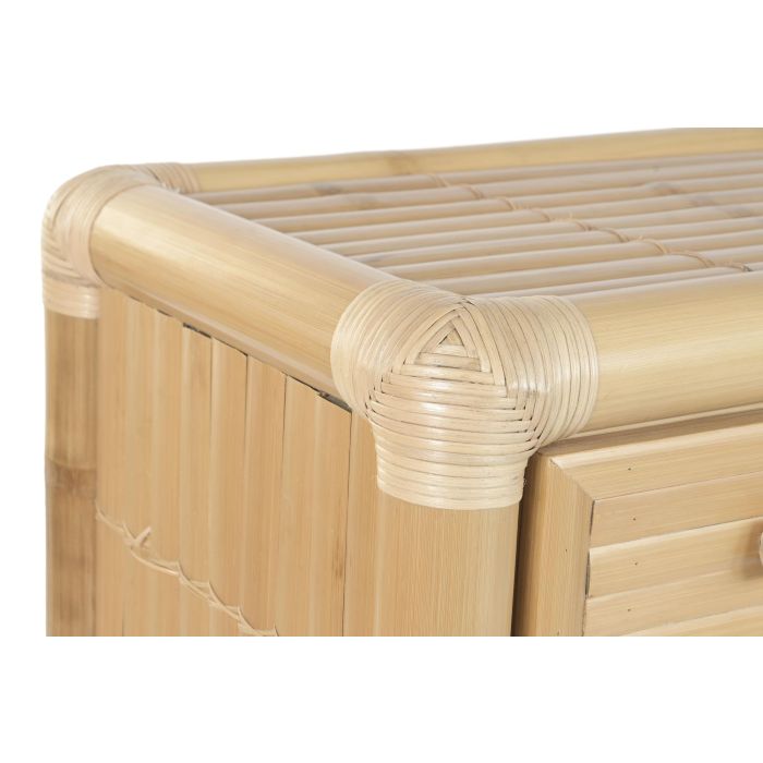 DKD Home Decor Consola Tropical Bambú y Ratán Natural 52 x 75 x 140 cm 3 Cajones 5