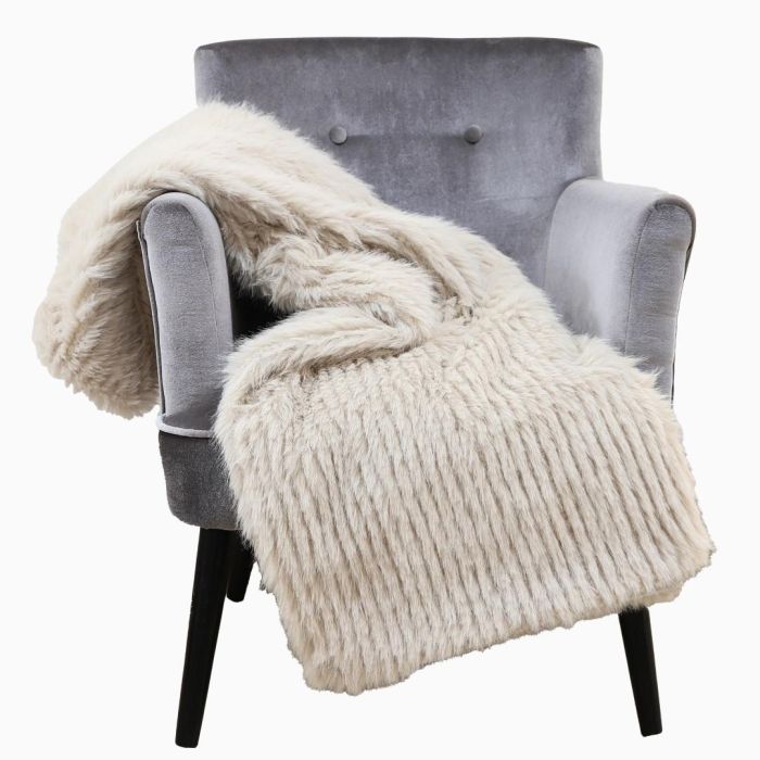 Manta Sofa Urban DKD Home Decor Crudo 170 x 130 cm (2 Unidades) 3 Manta Sofa Urban DKD Home Decor Crudo 170 x 130 cm (2 Unidades) 3