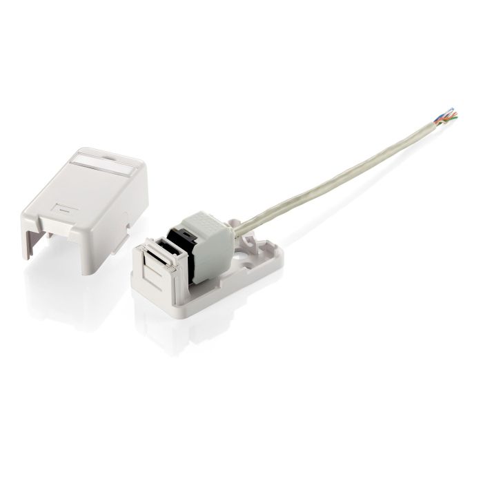 Equip Aufputzdose 1x Keystone Jack mit Abdeckung weiß 1 Equip Aufputzdose 1x Keystone Jack mit Abdeckung weiß 1