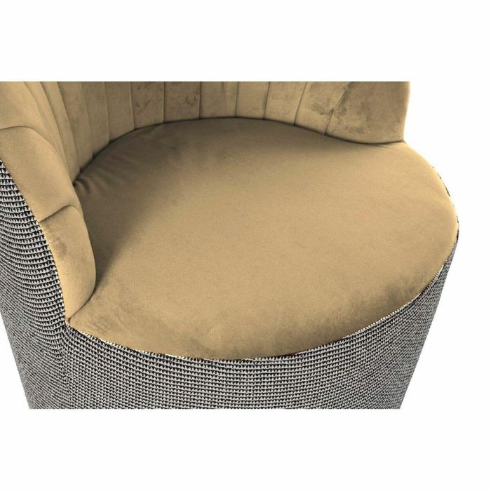 DKD Home Decor Butaca Sixties Oriental Charm Marrón y Negro, Poliéster. Medidas: 66x85x69 cm, Altura Asiento 45 cm. 2 DKD Home Decor Butaca Sixties Oriental Charm Marrón y Negro, Poliéster. Medidas: 66x85x69 cm, Altura Asiento 45 cm. 2