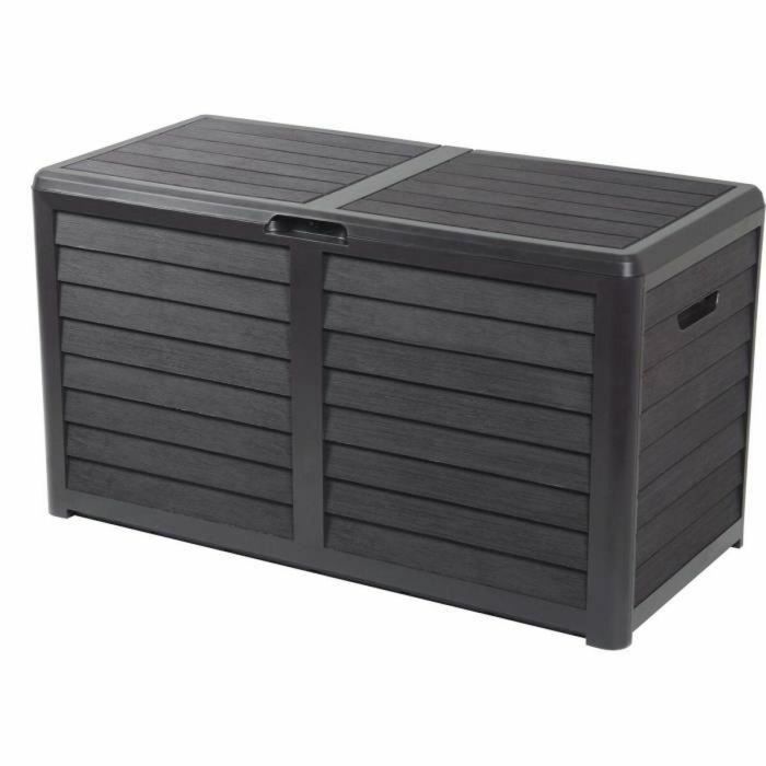 EDA 3086960221645 Arcón de Jardín Baya 420L de Plástico con Decoración Imitación Madera Gris Antracita Fabricado en Francia 0 EDA 3086960221645 Arcón de Jardín Baya 420L de Plástico con Decoración Imitación Madera Gris Antracita Fabricado en Francia 0