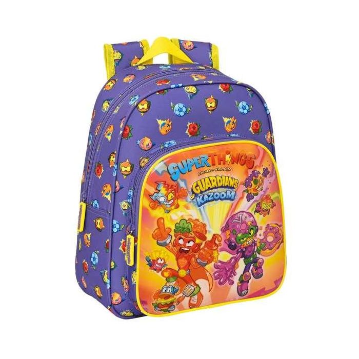 Mochila Escolar SuperThings Guardians of Kazoom Amarillo Morado 27 x 33 x 10 cm 3